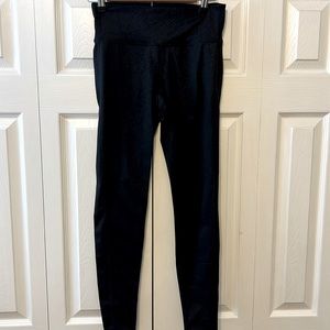 Athleta size small salutation black snakeskin tights